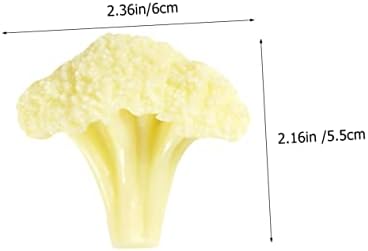 Amosfun Artificial Cauliflower Broccoli Slices 16 Pack
