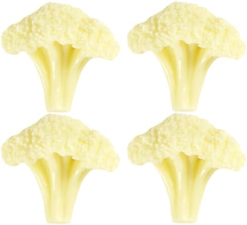 Amosfun Artificial Cauliflower Broccoli Slices 16 Pack
