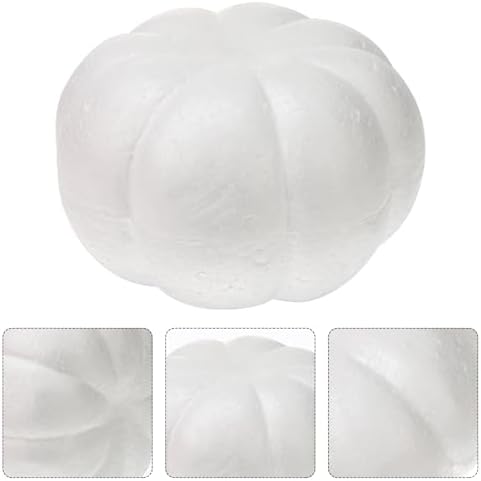 White Foam Pumpkins for Halloween and Fall Decor