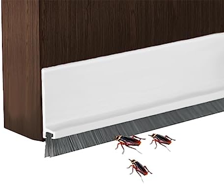 Yingd Door Draft Stopper with Brush 39 Inch Rubber Door Sweep