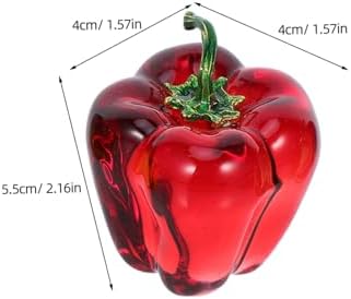 Zerodeko 3pcs Crystal Chili Pepper Figurines