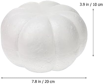 White Foam Pumpkin Rustic Artificial Halloween Decor 20cm