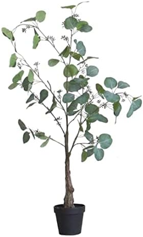 Eucalyptus Artificial Tree 90cm Plastic Pot Indoor Outdoor