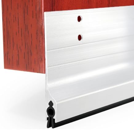 GALOFAY Door Draft Stopper 32 Inches Aluminum with Rubber Sweep