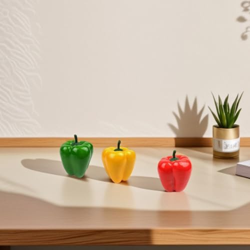 LOGOFUN 6PCS Artificial Sweet Pepper Decor for Kitchen Display