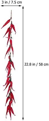Happyyami 5pcs Artificial Chili Peppers Hanging Decorations