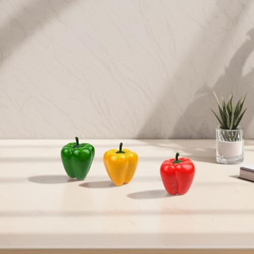LOGOFUN 6PCS Artificial Sweet Pepper Decor for Kitchen Display