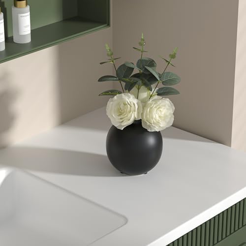 Artificial Flowers with Ceramic Vase Set of 2