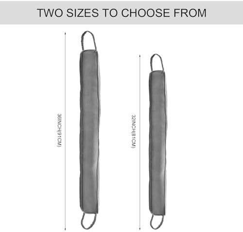 Heavy Duty Door Draft Stopper - 36 Inch Grey Weather Stripping Noise Blocker