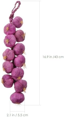 Garneck Artificial Garlic Hanging Rope 2Pcs