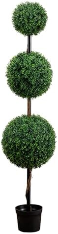 Nearly Natural 6ft Artificial Triple Ball Boxwood Topiary Tree