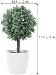 Cabilock Mini Artificial Boxwood Rosemary Topiary