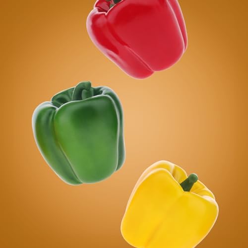 6pcs Artificial Bell Peppers Decoration for Home Party Photography