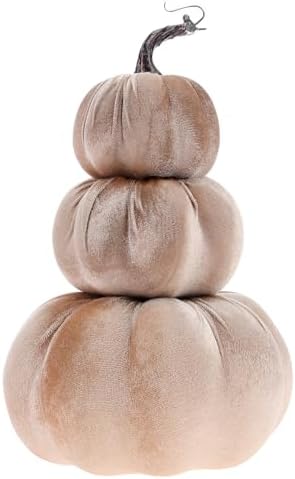 Gresorth 126 Inch Velvet Pumpkin Tower Decoration