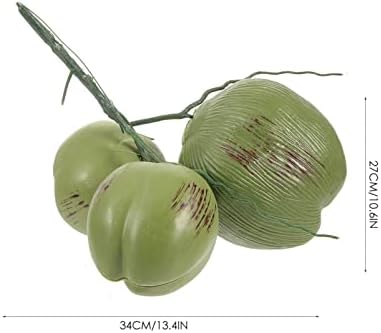 HOMSFOU Artificial Coconut Fake Fruit Decorations