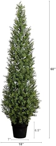 Nearly Natural 5ft UV Resistant Artificial Boxwood Topiary Tree