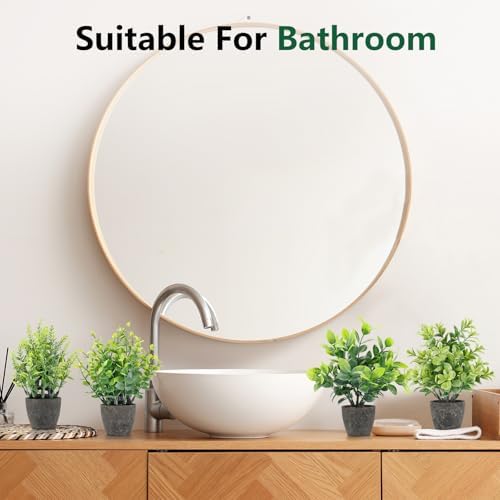4 Pack Artificial Plants Ceramic Pots Indoor Decor