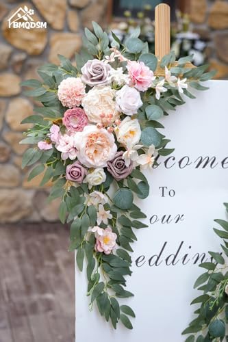 BMQDSM Faux Flowers Wedding Arch Kit Dark Pink