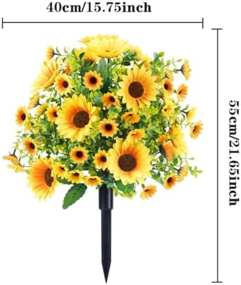 21 Inch Sunflower Artificial Topiary Tree Outdoor Decor