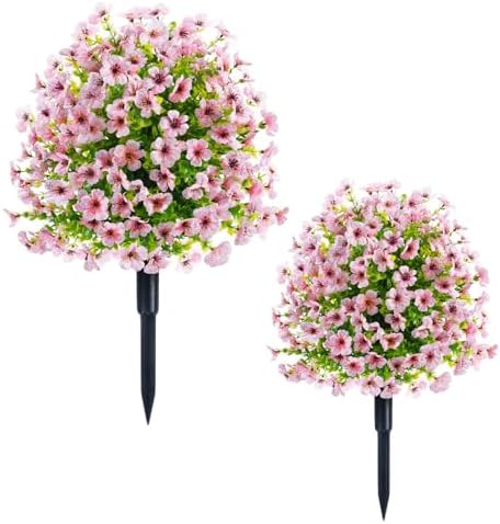 GarveeHome 197FT Artificial Cedar Topiary Ball Trees 2pcs UV Resistant