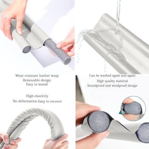Double Door Draft Stopper 37 Inch Soundproof Windproof