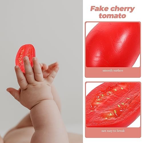 TOYANDONA 10PCS Lifelike Cherry Tomato Artificial Decor Models
