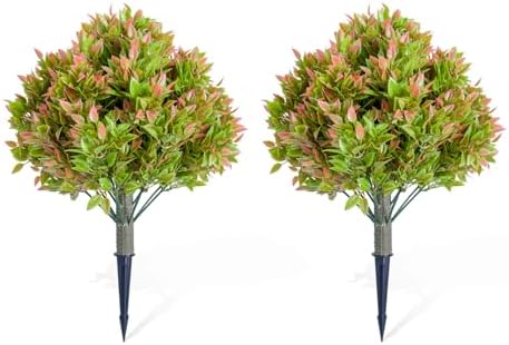 GarveeHome 236 Inch Artificial Topiary Tree Set of 2