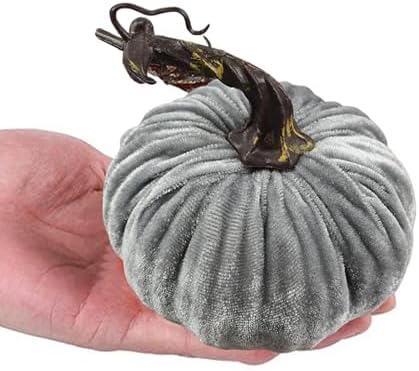 Velvet Artificial Pumpkins 39 Inch Fall Decor