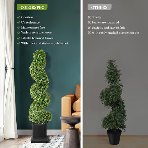 Artificial Boxwood Spiral Topiary Tree 35ft Tall