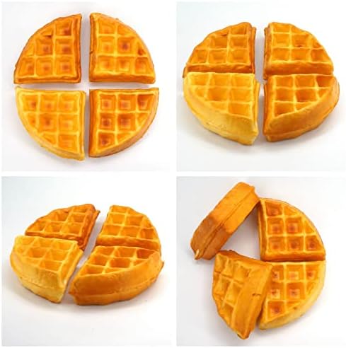 GiftYou 4-Pack Fake Slice Waffle Cake Decor