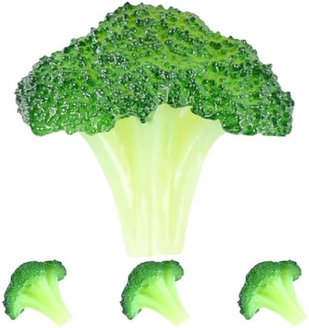 VOSAREA 4Pcs Artificial Broccoli for Home Kitchen Decor