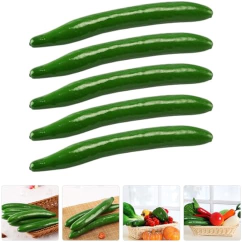 Magiclulu 5pcs Artificial Cucumber Display Props