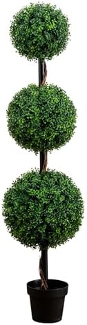 Nearly Natural 5ft Artificial Triple Ball Boxwood Topiary Tree 1