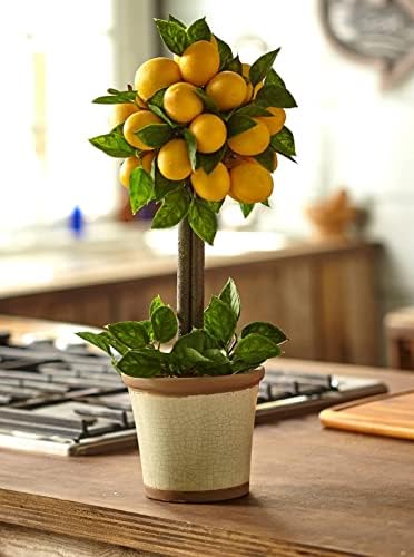 Nearly Natural Lemon Ball Topiary Arrangement 195x85x875