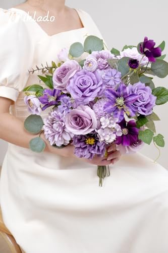 Piklado Artificial Flower Box Set Lavender Dark Purple