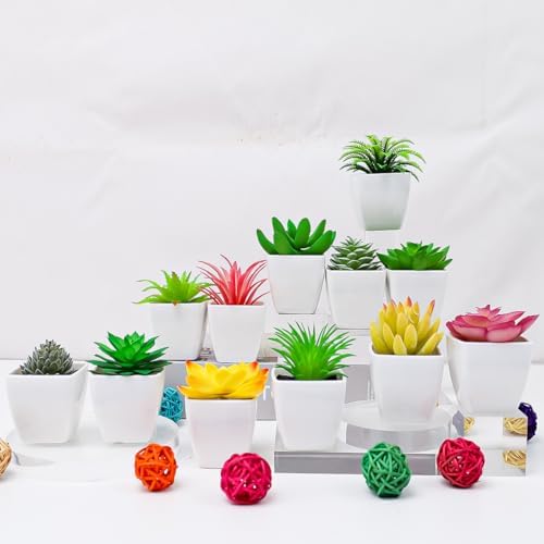 6pcs Artificial Succulent Plants Indoor Decor in Pots