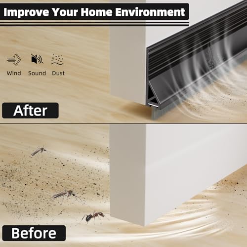 39 Inch Under Door Draft Stopper with Brush