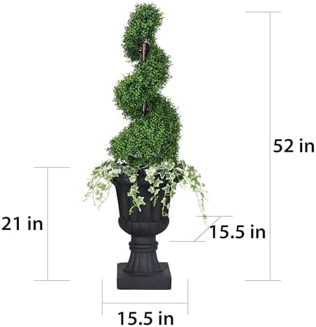 Puleo International 52 Inch Boxwood Topiary Artificial Tree