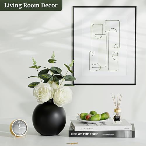 Artificial Flowers with Ceramic Vase Set of 2