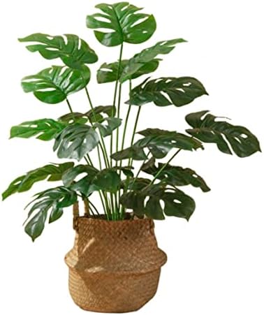 Artificial Monstera Plant with Flower Basket - 70CM