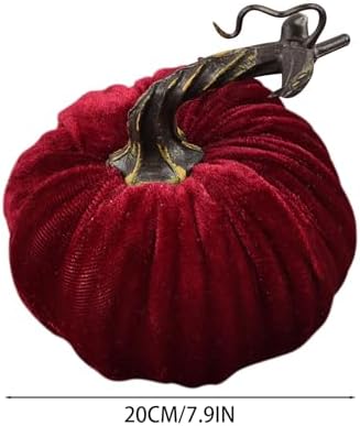 Thanksgiving Decorations Artificial Velvet Pumpkins