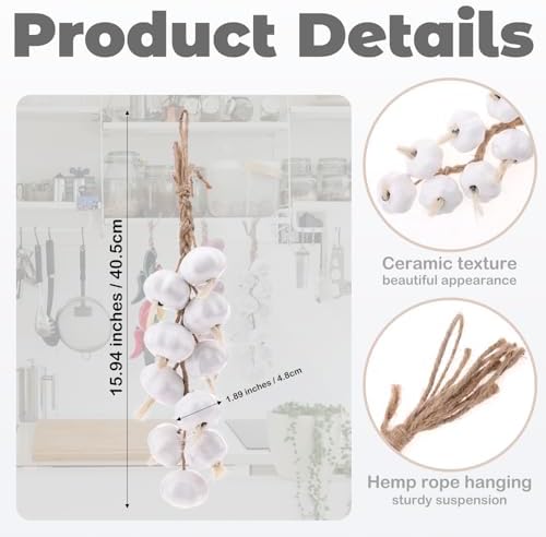 Gresorth Artificial Garlic Hanging Decor String