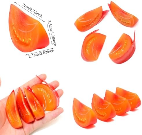 Honbay 4PCS Realistic Artificial Tomato Blocks