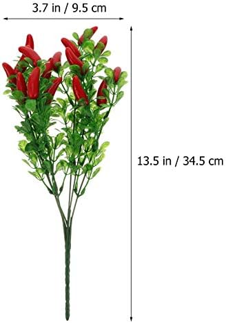 4pcs Vibrant Plastic Chili Pepper Bouquet Artificial Decor