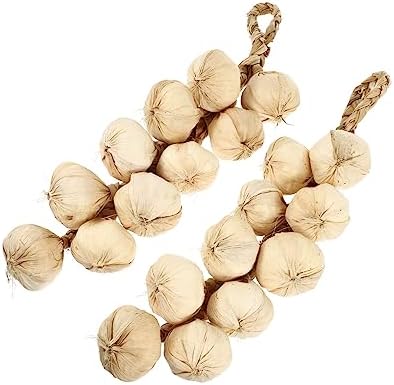 Luxshiny 4pcs Hanging Garlic Artificial Vegetable Decor Pendants