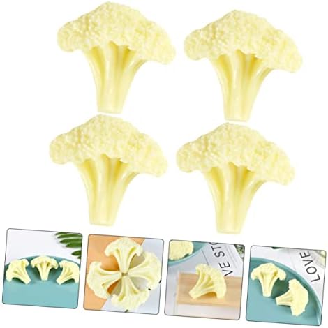 Amosfun Artificial Cauliflower Broccoli Slices 16 Pack