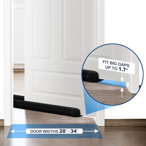 MAXTID Door Draft Stopper Large 34 Inch Black