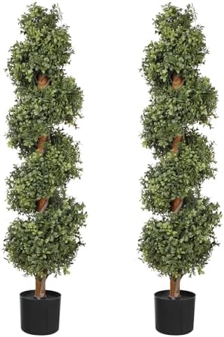 Hobyhoon Artificial Topiary Trees for Porch Garden Decor