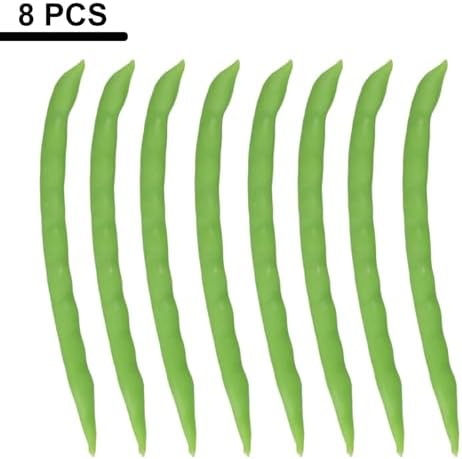 Lifelike Green Beans Artificial Decor 8 Pieces