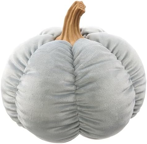 7 Inch Artificial Gray Pumpkin Pack of 12